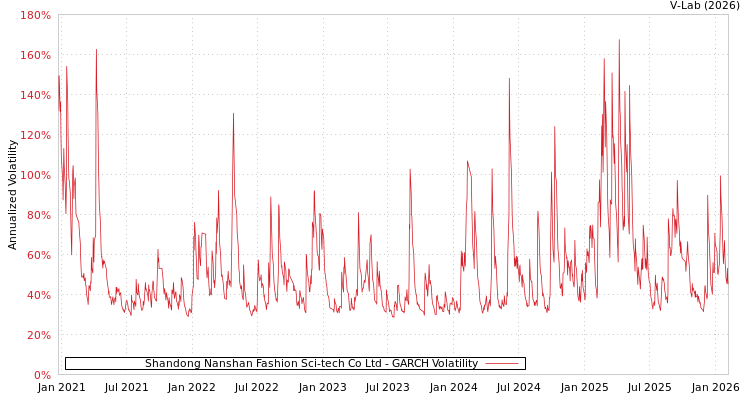 graph of Shandong Nanshan Fashion Sci-tech Co Ltd GARCH