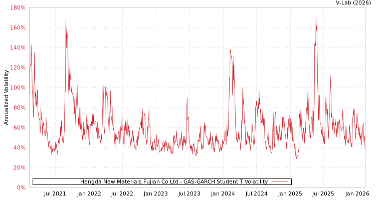 graph of Hengda New Materials Fujian Co Ltd GAS-GARCH-T