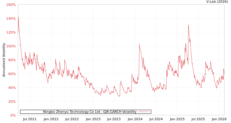 graph of Ningbo Zhenyu Technology Co Ltd GJR-GARCH