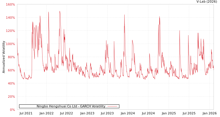 graph of Ningbo Hengshuai Co Ltd GARCH