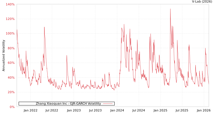 graph of Zhang Xiaoquan Inc GJR-GARCH