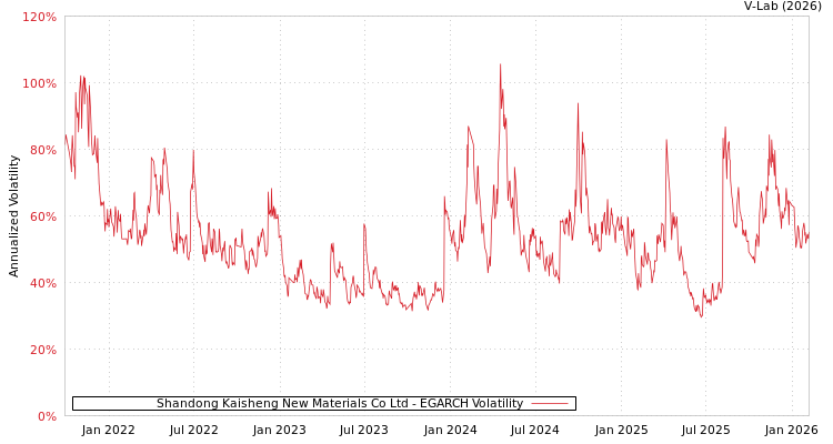graph of Shandong Kaisheng New Materials Co Ltd EGARCH