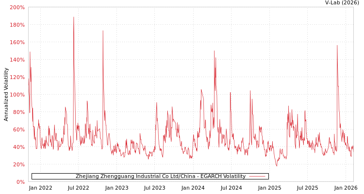 graph of Zhejiang Zhengguang Industrial Co Ltd/China EGARCH