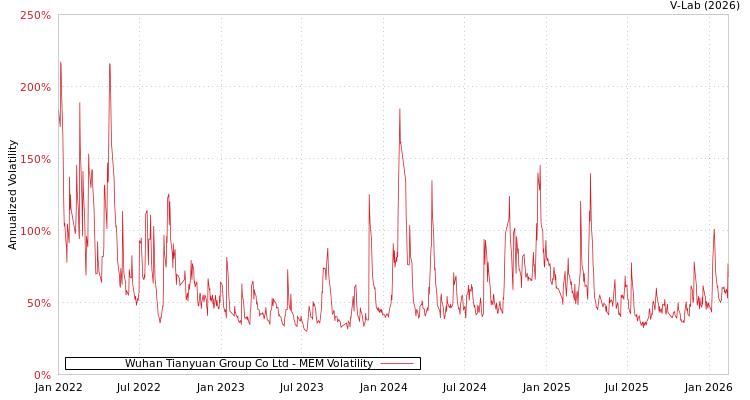 graph of Wuhan Tianyuan Group Co Ltd MEM
