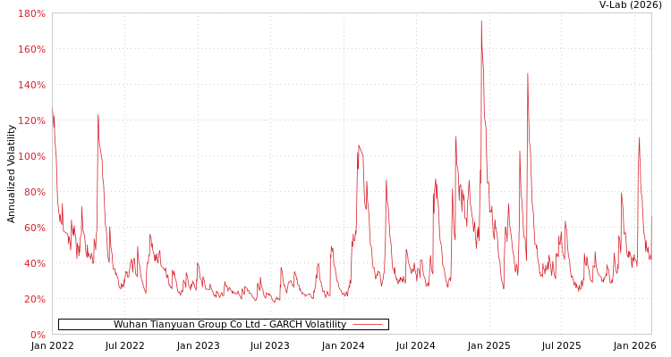 graph of Wuhan Tianyuan Group Co Ltd GARCH