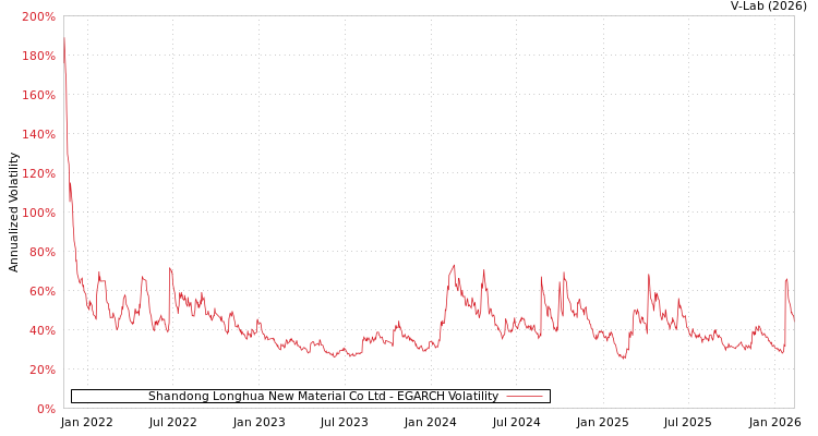 graph of Shandong Longhua New Material Co Ltd EGARCH