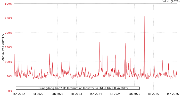 graph of Guangdong TianYiMa Information Industry Co Ltd EGARCH