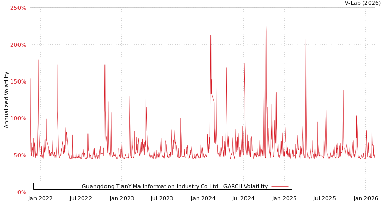 graph of Guangdong TianYiMa Information Industry Co Ltd GARCH