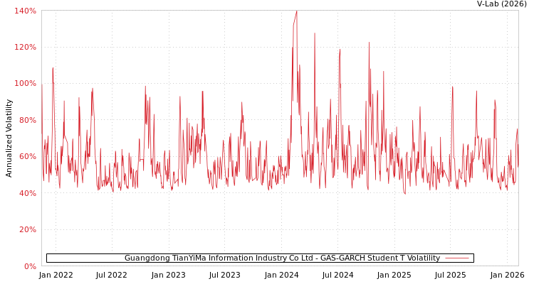 graph of Guangdong TianYiMa Information Industry Co Ltd GAS-GARCH-T