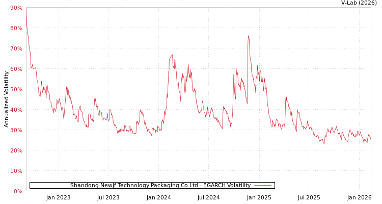 graph of Shandong Newjf Technology Packaging Co Ltd EGARCH