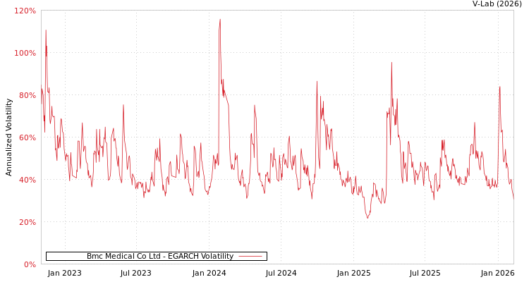 graph of Bmc Medical Co Ltd EGARCH