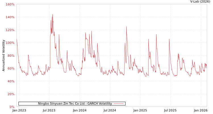 graph of Ningbo Sinyuan Zm Tec Co Ltd GARCH