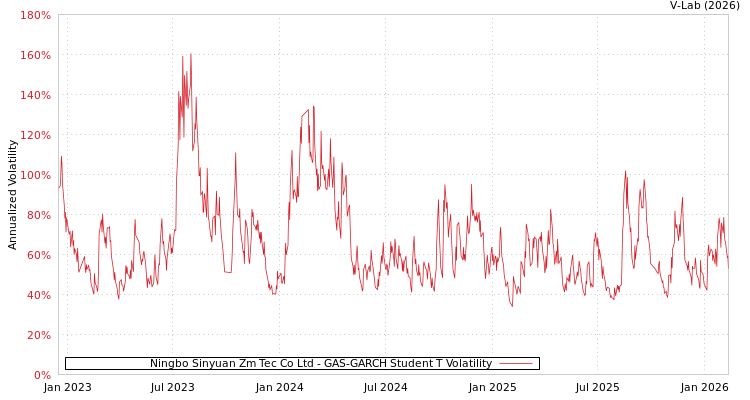 graph of Ningbo Sinyuan Zm Tec Co Ltd GAS-GARCH-T