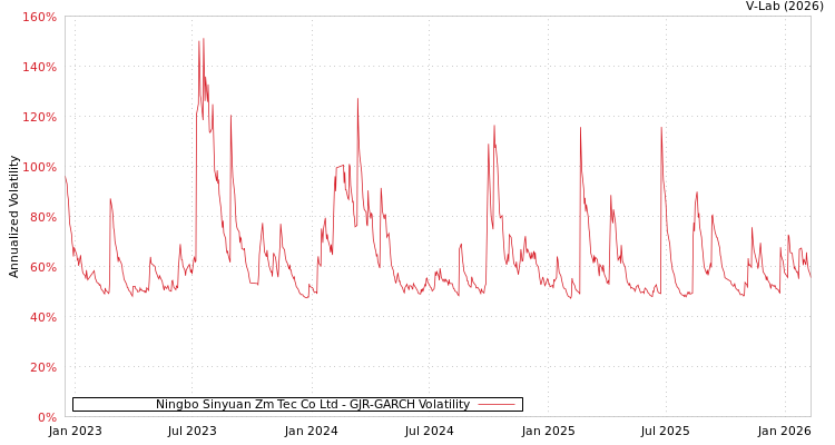 graph of Ningbo Sinyuan Zm Tec Co Ltd GJR-GARCH