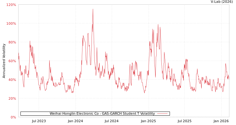 graph of Weihai Honglin Electronic Co GAS-GARCH-T