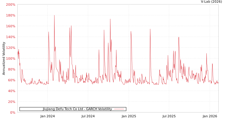 graph of Jiujiang Defu Tech Co Ltd GARCH