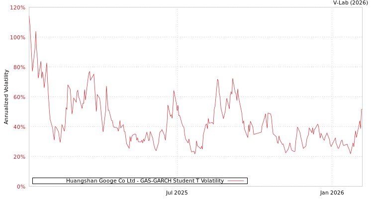 graph of Huangshan Googe Co Ltd GAS-GARCH-T