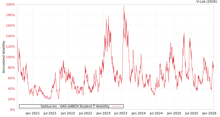 graph of Saltlux Inc GAS-GARCH-T
