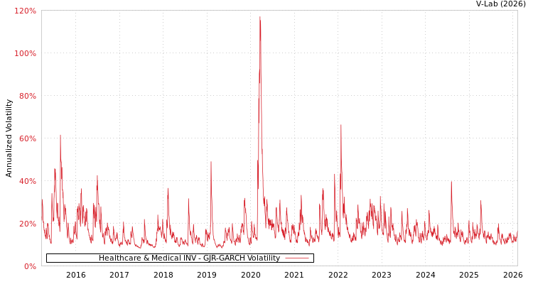 graph of Healthcare & Medical INV GJR-GARCH
