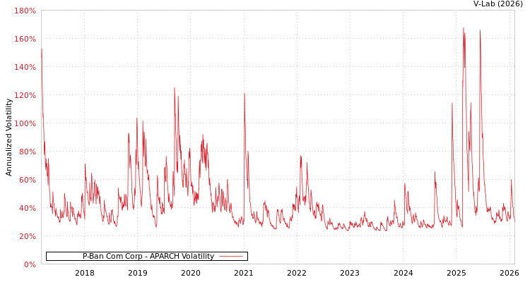 graph of P-Ban Com Corp APARCH