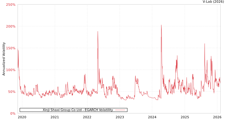 graph of Xinji Shaxi Group Co Ltd EGARCH
