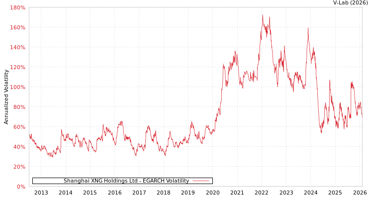 graph of Shanghai XNG Holdings Ltd EGARCH