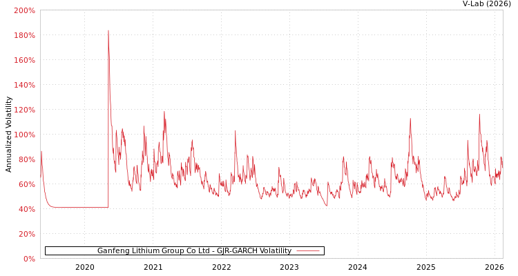 graph of Ganfeng Lithium Group Co Ltd GJR-GARCH