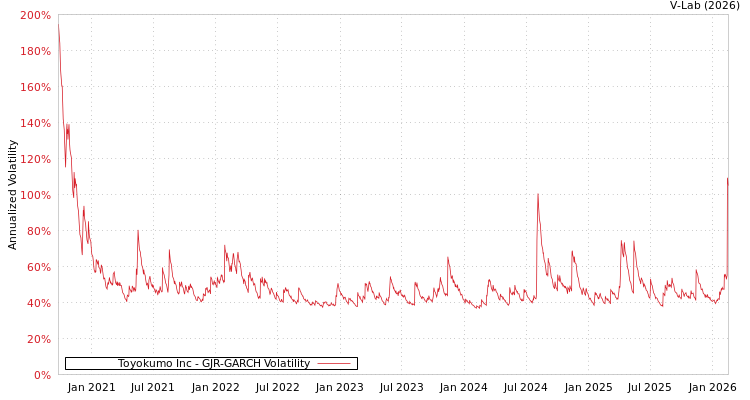 graph of Toyokumo Inc GJR-GARCH