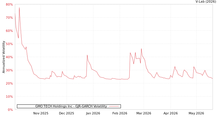 graph of GMO TECH Holdings Inc GJR-GARCH