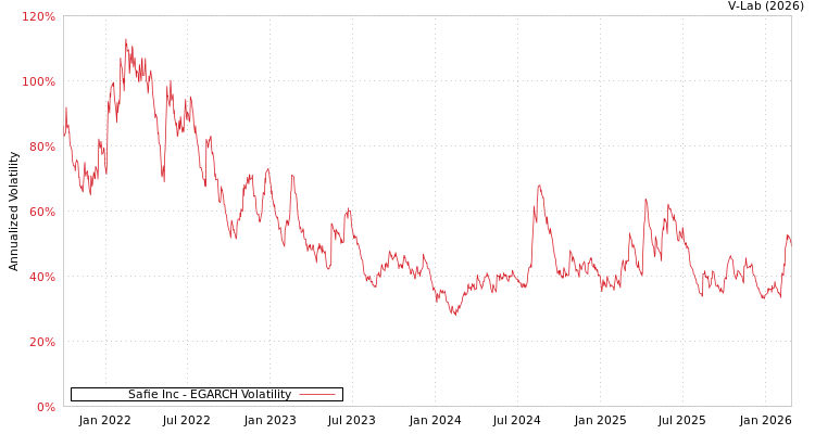graph of Safie Inc EGARCH