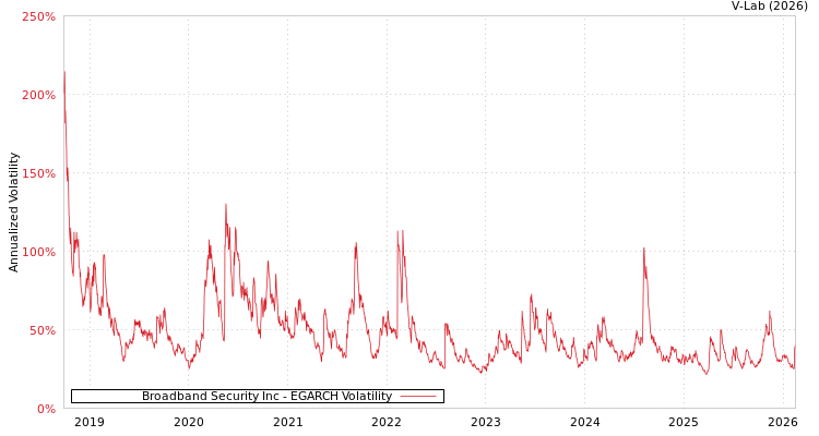 graph of Broadband Security Inc EGARCH