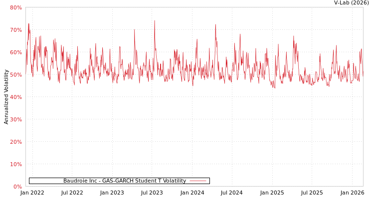 graph of Baudroie Inc GAS-GARCH-T