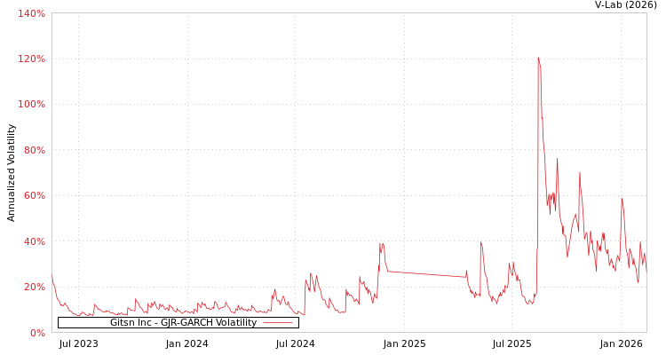 graph of Gitsn Inc GJR-GARCH