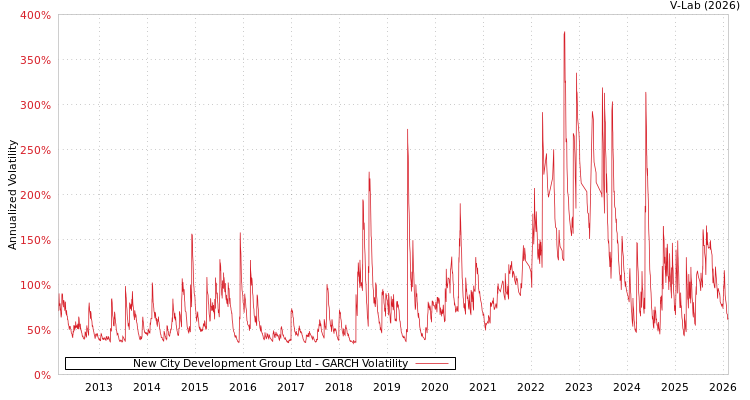 graph of New City Development Group Ltd GARCH