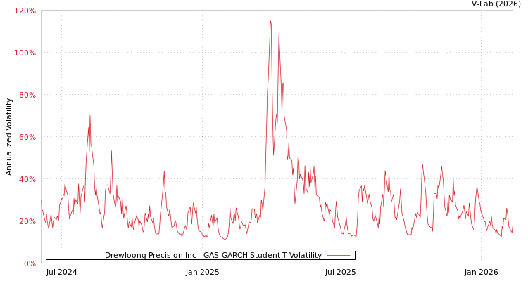 graph of Drewloong Precision Inc GAS-GARCH-T