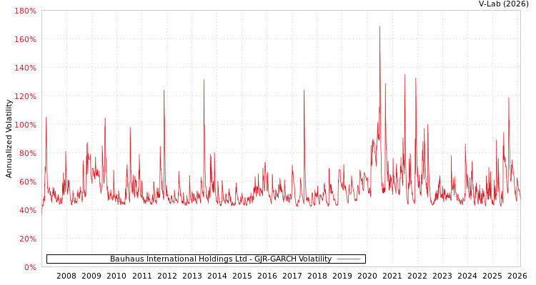 graph of Bauhaus International Holdings Ltd GJR-GARCH