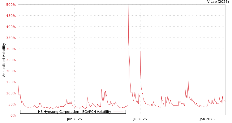 graph of HS Hyosung Corporation EGARCH