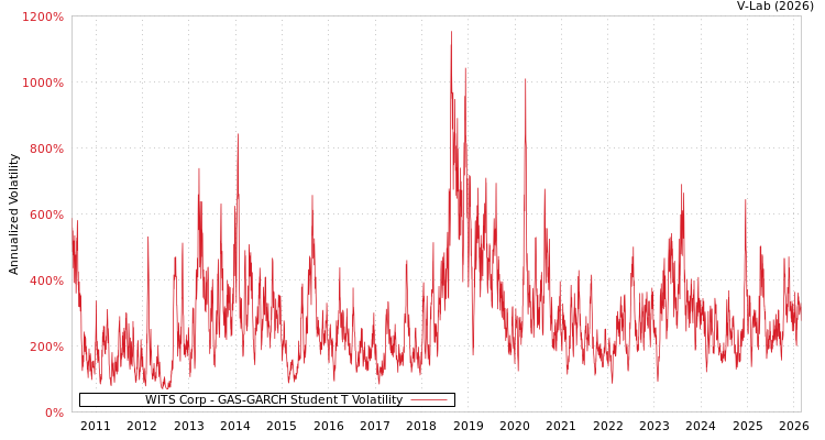 graph of WITS Corp GAS-GARCH-T