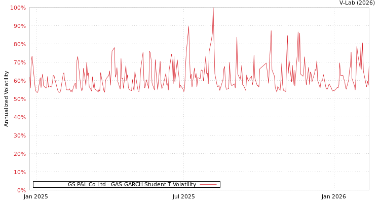 graph of GS P&L Co Ltd GAS-GARCH-T
