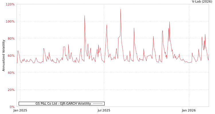graph of GS P&L Co Ltd GJR-GARCH