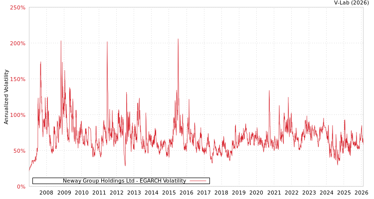 graph of Neway Group Holdings Ltd EGARCH