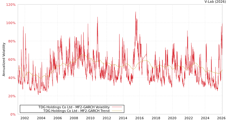 graph of TDG Holdings Co Ltd MF2-GARCH