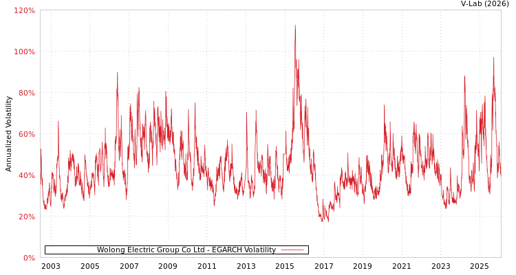 graph of Wolong Electric Group Co Ltd EGARCH