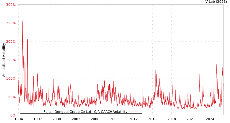 graph of Fujian Dongbai Group Co Ltd GJR-GARCH
