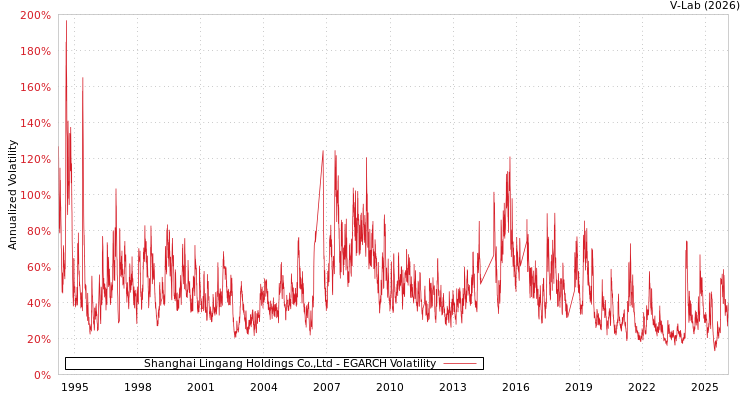 graph of Shanghai Lingang Holdings Co.,Ltd EGARCH
