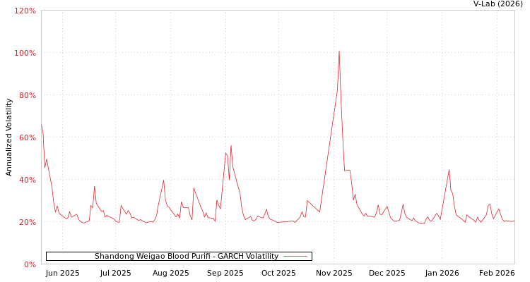 graph of Shandong Weigao Blood Purifi GARCH