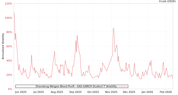 graph of Shandong Weigao Blood Purifi GAS-GARCH-T