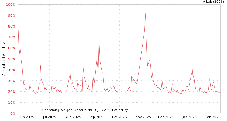 graph of Shandong Weigao Blood Purifi GJR-GARCH