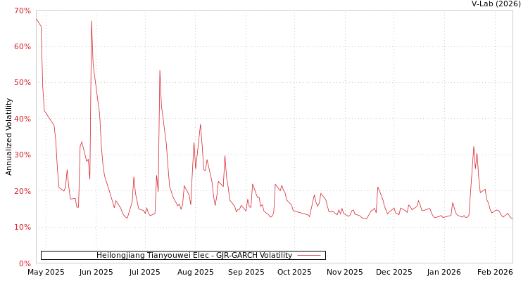 graph of Heilongjiang Tianyouwei Elec GJR-GARCH