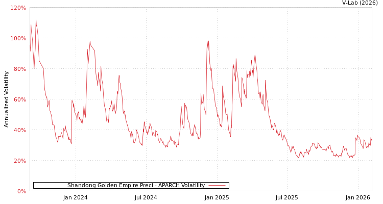 graph of Shandong Golden Empire Preci APARCH